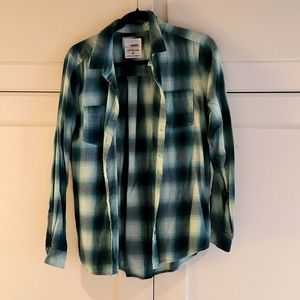 Plaid turquoise shirt